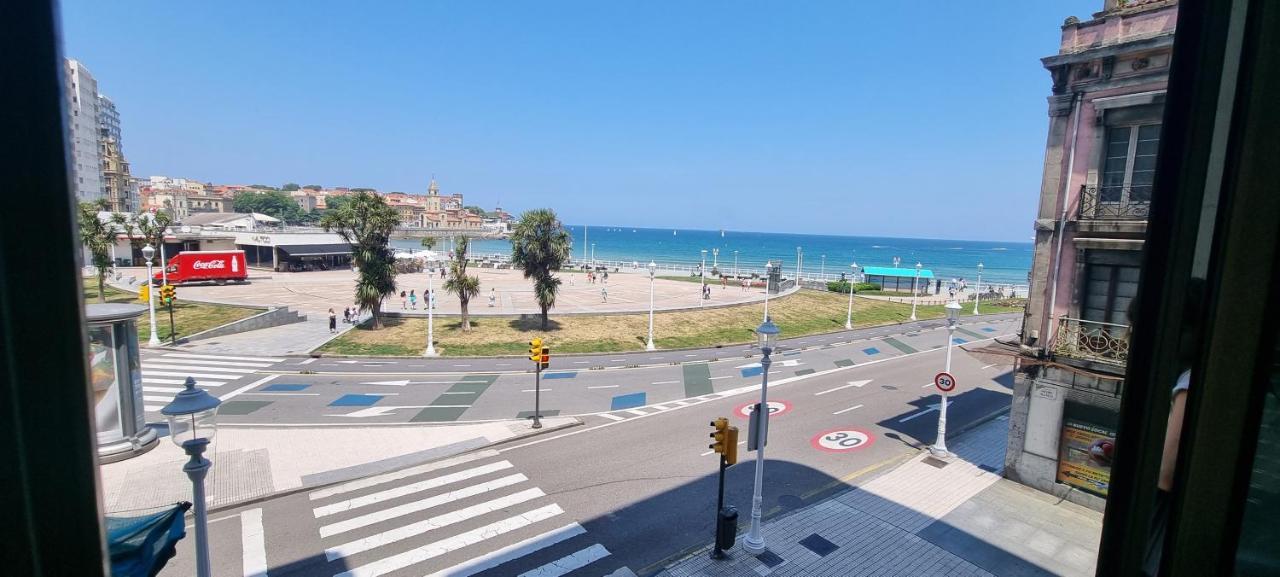 Apartamento Apartamento la Escalerona con vistas al mar Gijón Exterior foto
